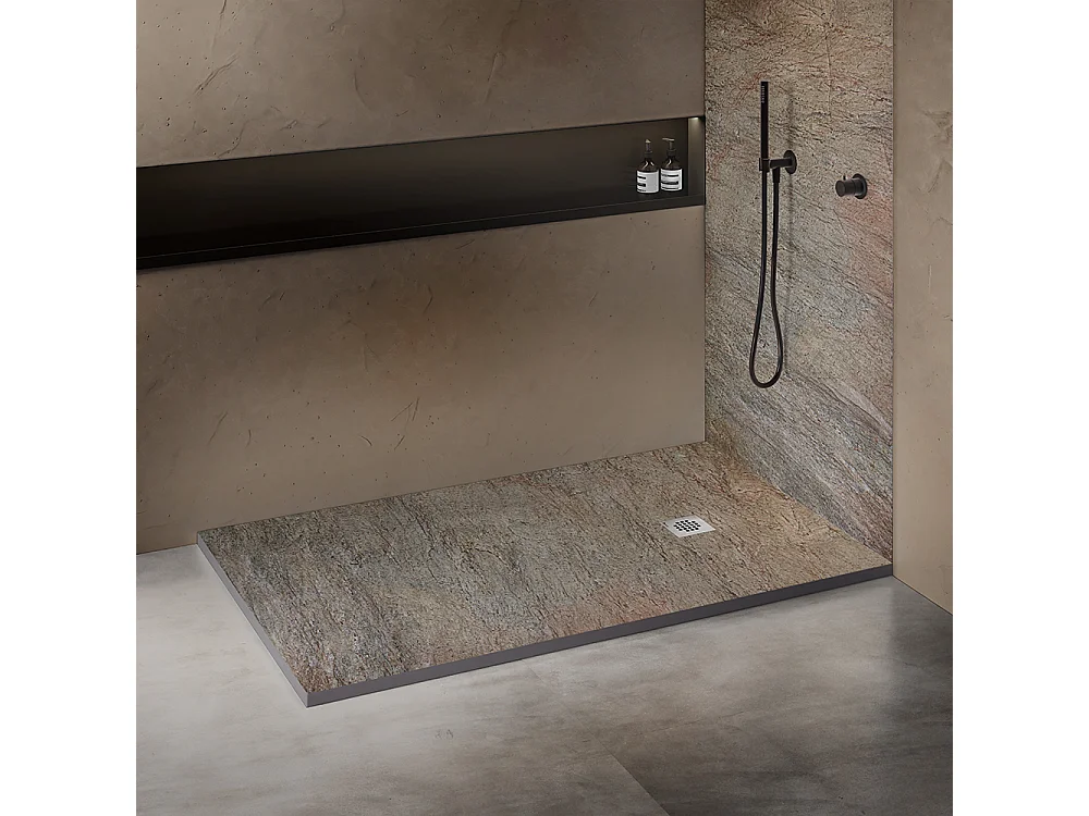 Receveur de douche pierre naturelle cuivre 140x80 cm