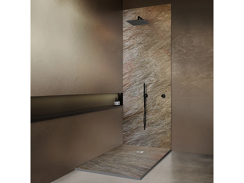 Receveur de douche pierre naturelle cuivre 140x80 cm