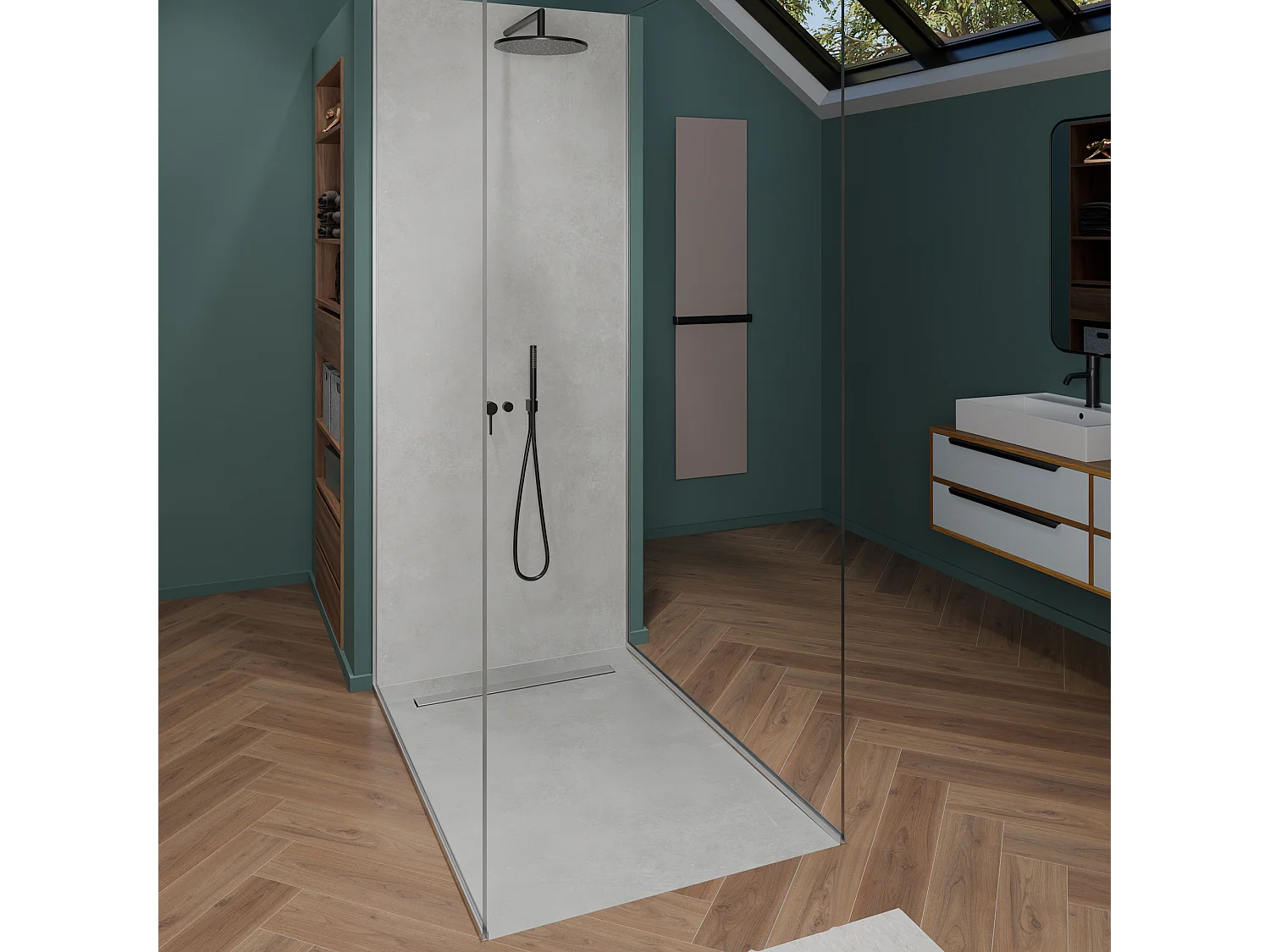 Onbath's receveur de douche  à carreler mono pente 150x100 cm recoupable