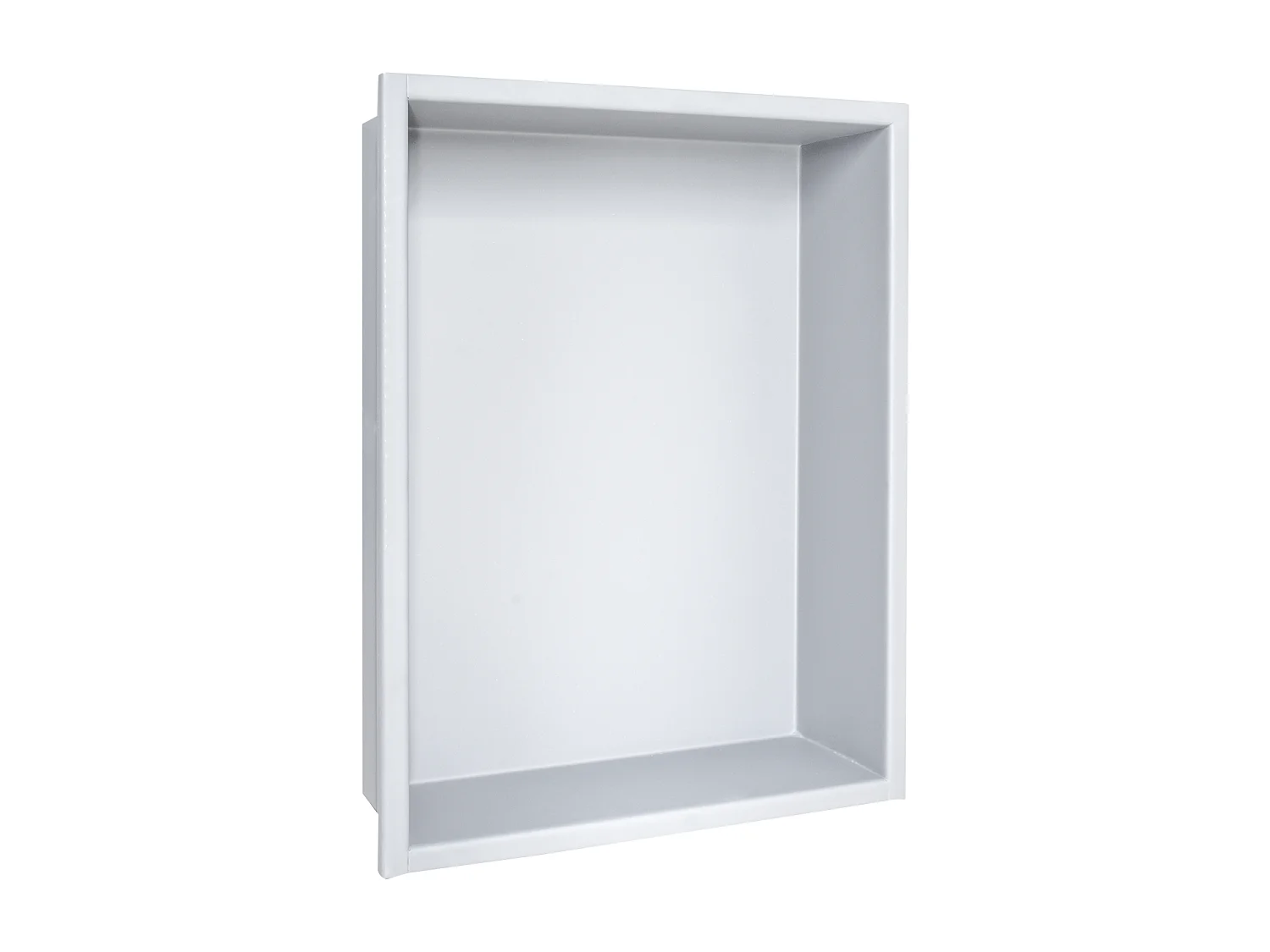 Niche design 40x20 cm encastrable en acier inox – couleur blanche – NICHE4020-EN-9010-OB
