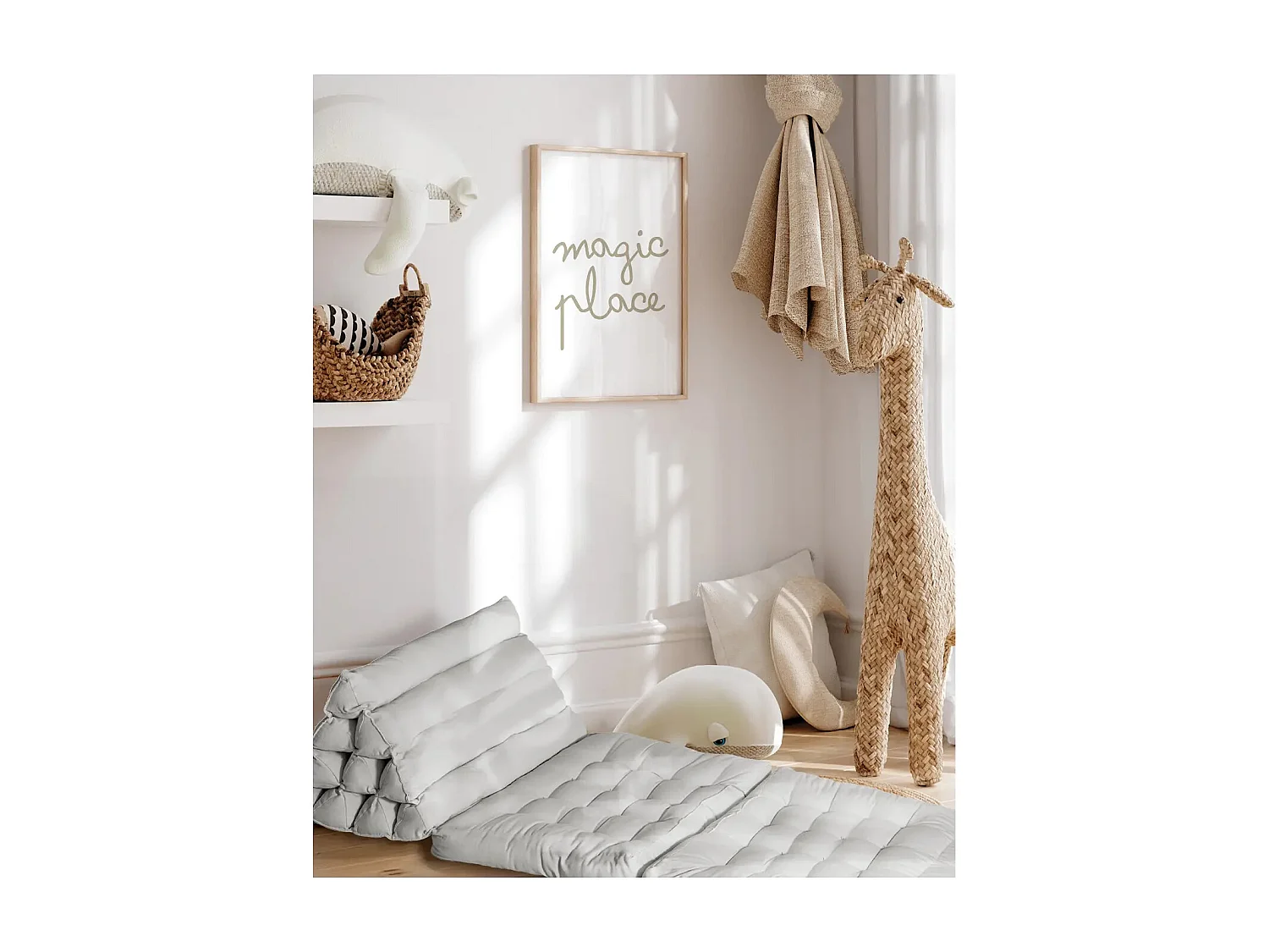 Colchão de solo modular cinza claro em poliuretano - 1 lugar