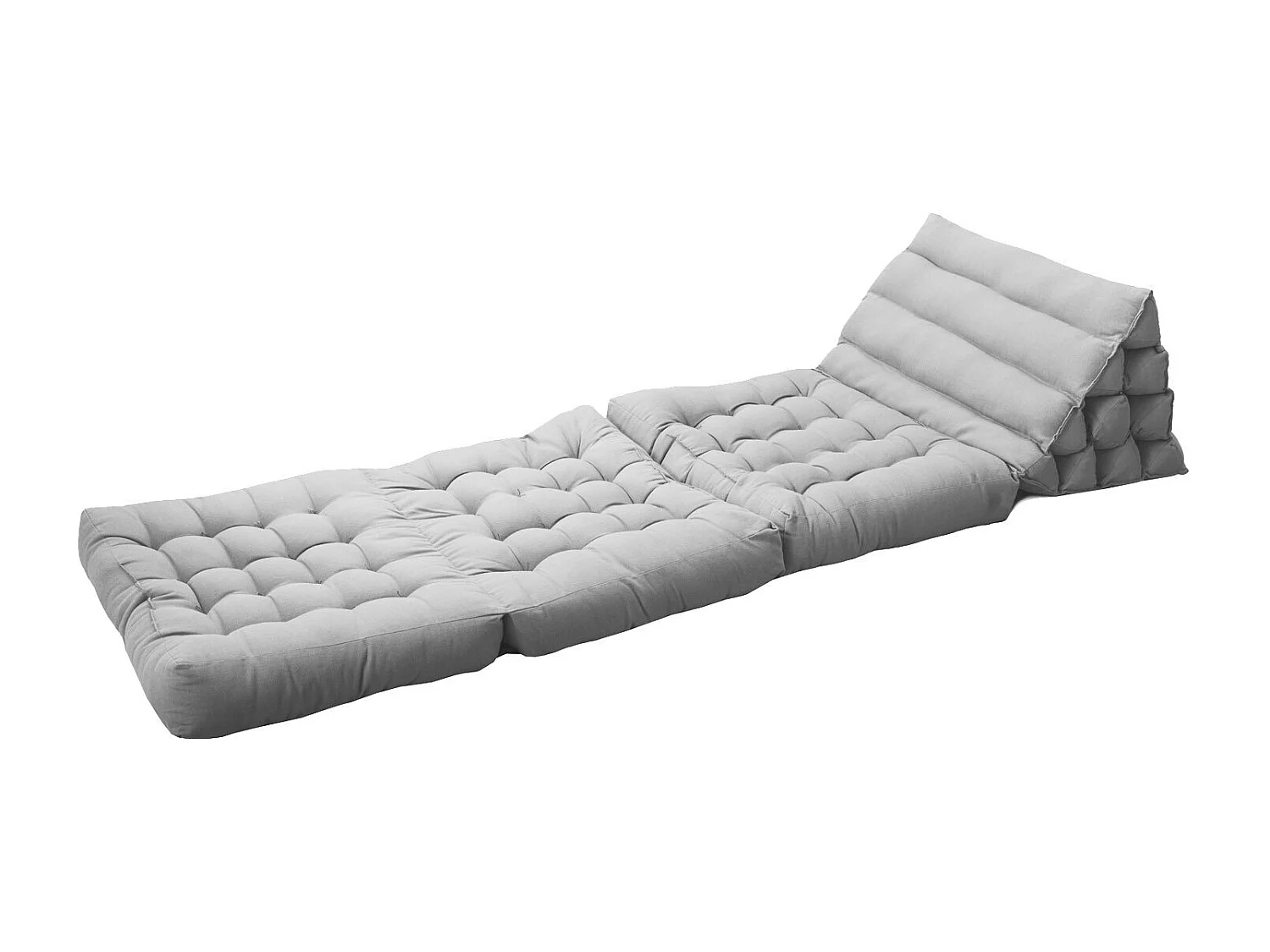 Matelas de sol modulaire gris clair en polyuréthane - 1 place