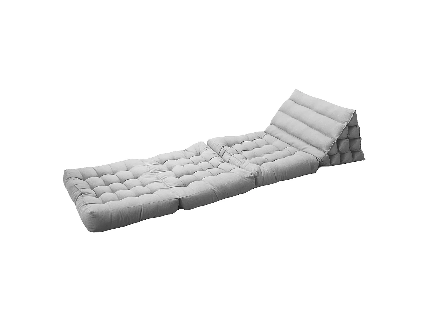 Matelas de sol modulaire gris clair en polyuréthane - 1 place
