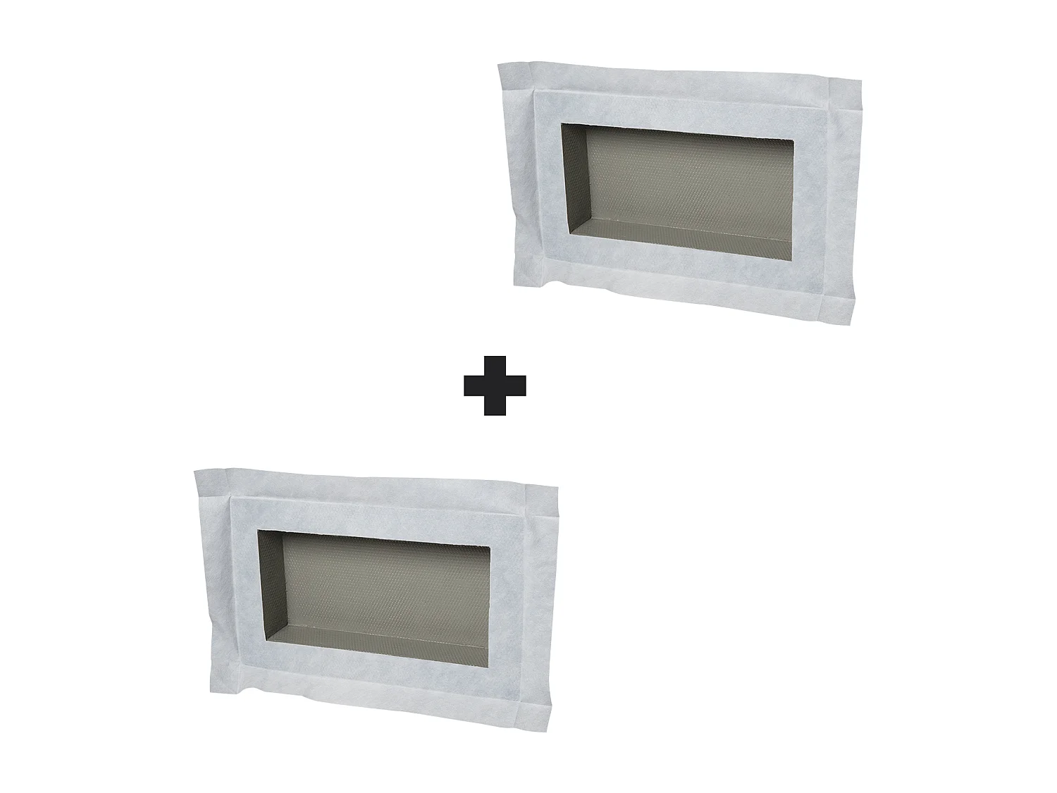 Duo de niches à carreler étanches 40x20 cm – profondeur 9 cm – avec natte d’étanchéité pré-montée – DUONICHE40/20