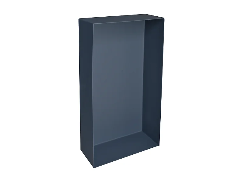 Niche design 30x30 cm semi-encastrée en acier inox – gris ardoise – NICHE3030-SE-7015-OB