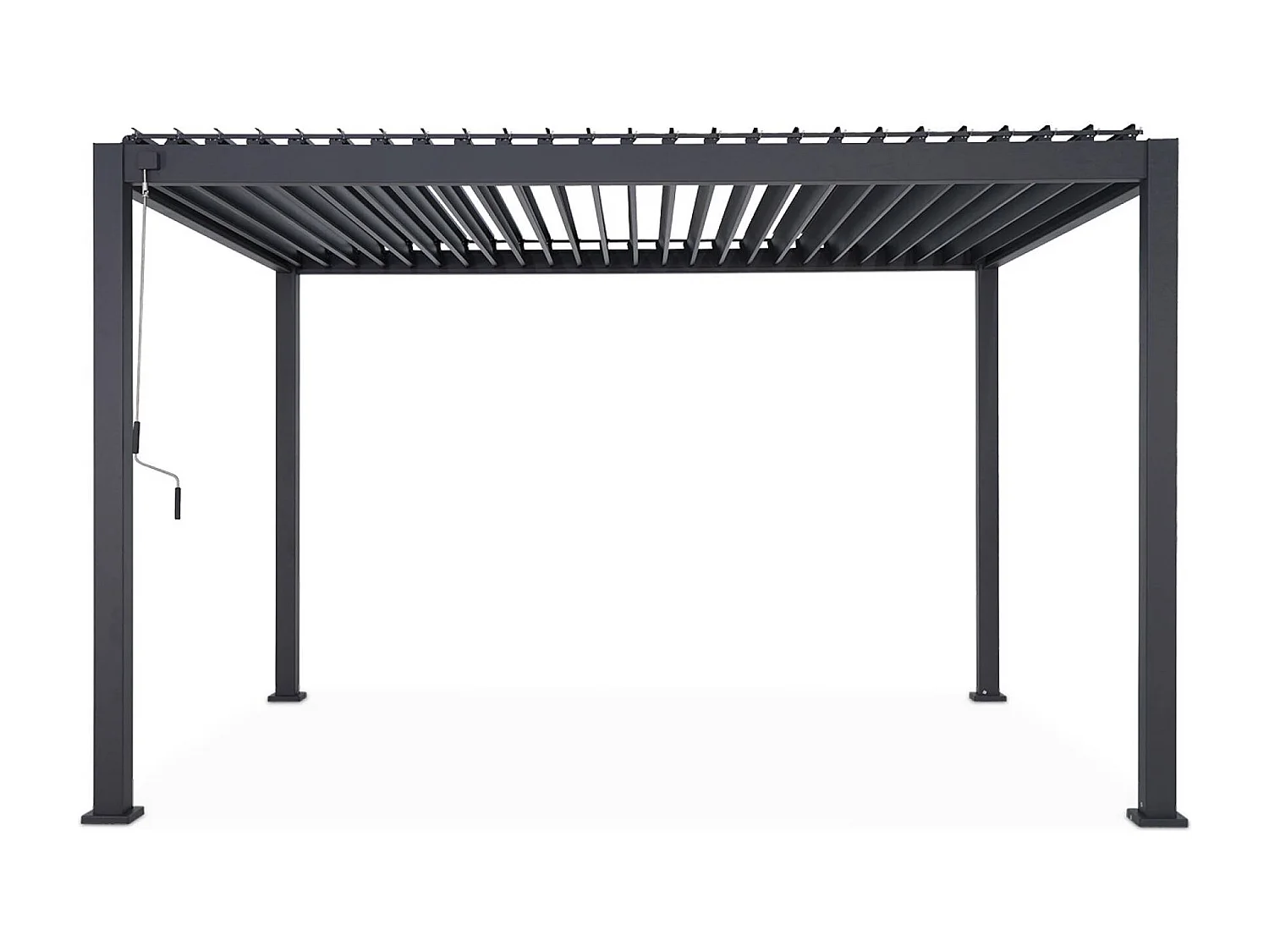 Pergola Bioclimatique gris anthracite – Triomphe – 3x4m. aluminium. à lames orientables