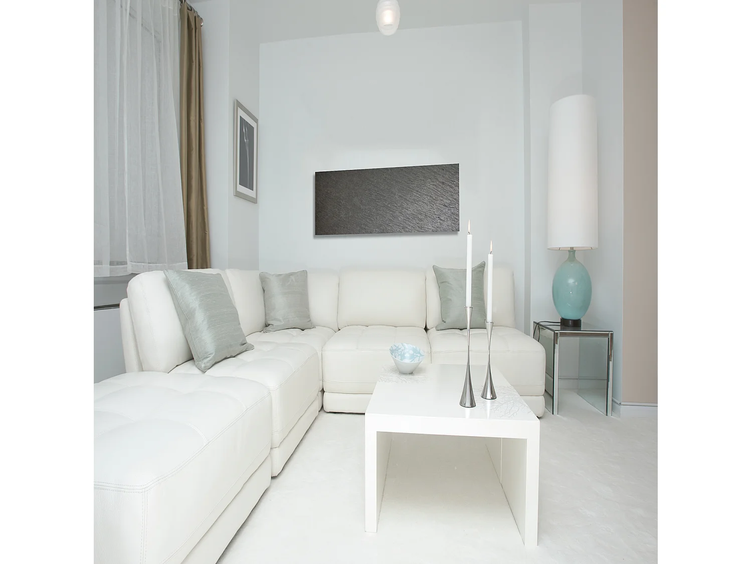 Radiateur électrique 1200W vertical 200x50 cm – pierre naturelle roche de mer – I-PE925X-OB