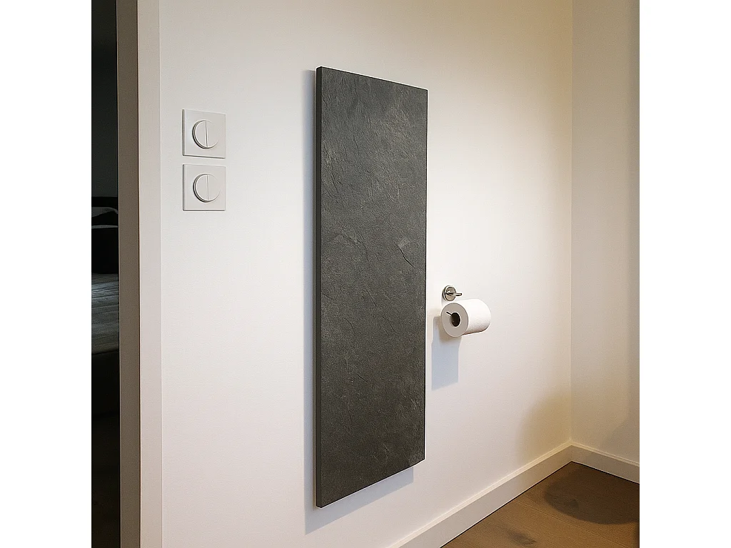 Radiateur électrique 800W vertical 180x40 cm – pierre naturelle graphite – I-PE915M-OB