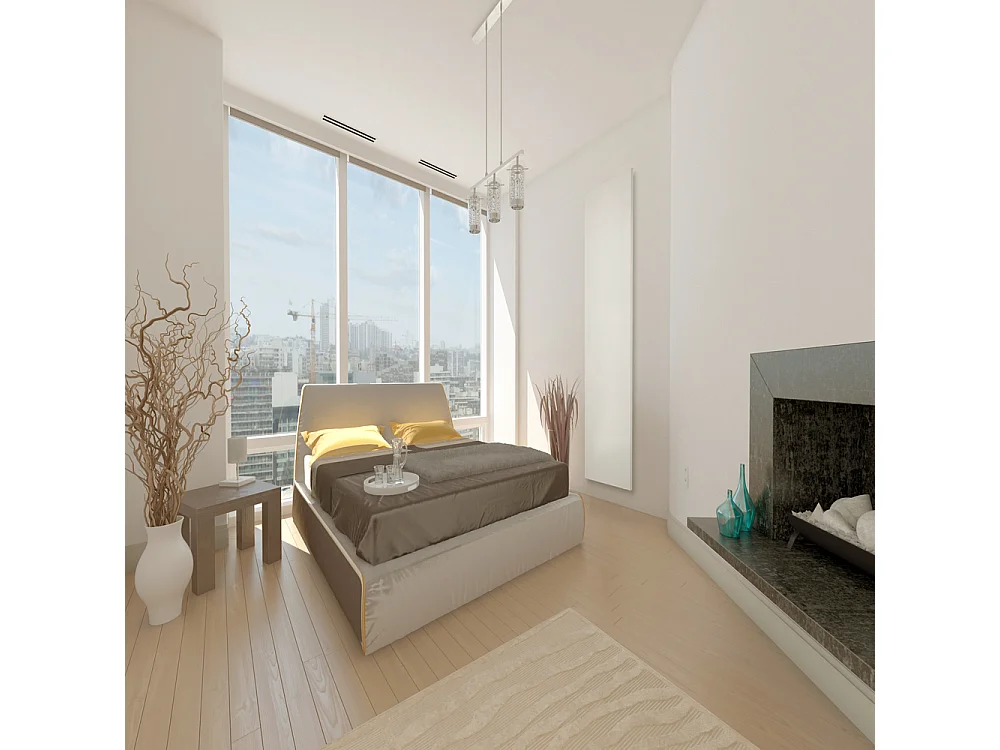 Radiateur électrique 800W vertical 180x40 cm – modèle Monochrome blanc – I-AE9003M-OB