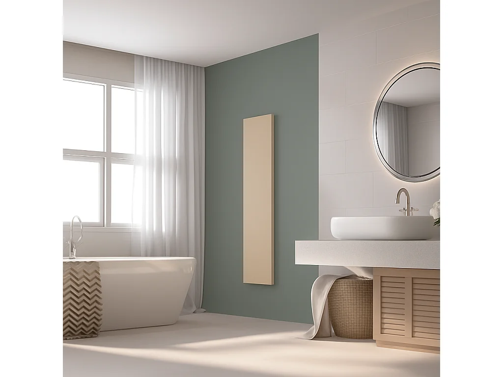 Radiateur électrique 800W vertical 180x40 cm – Monochrome brun – I-MONOBRUN-ME-OB