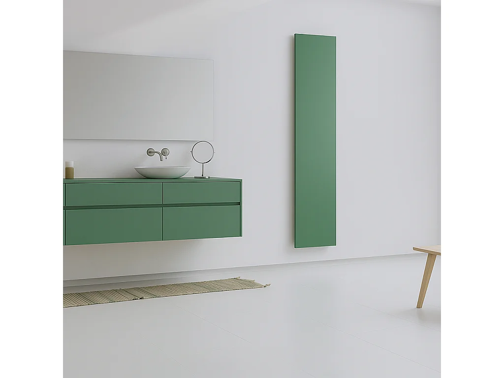 Radiateur électrique 800W vertical 180x40 cm – Monochrome vert mousse – I-MONOMOUSSE-ME-OB