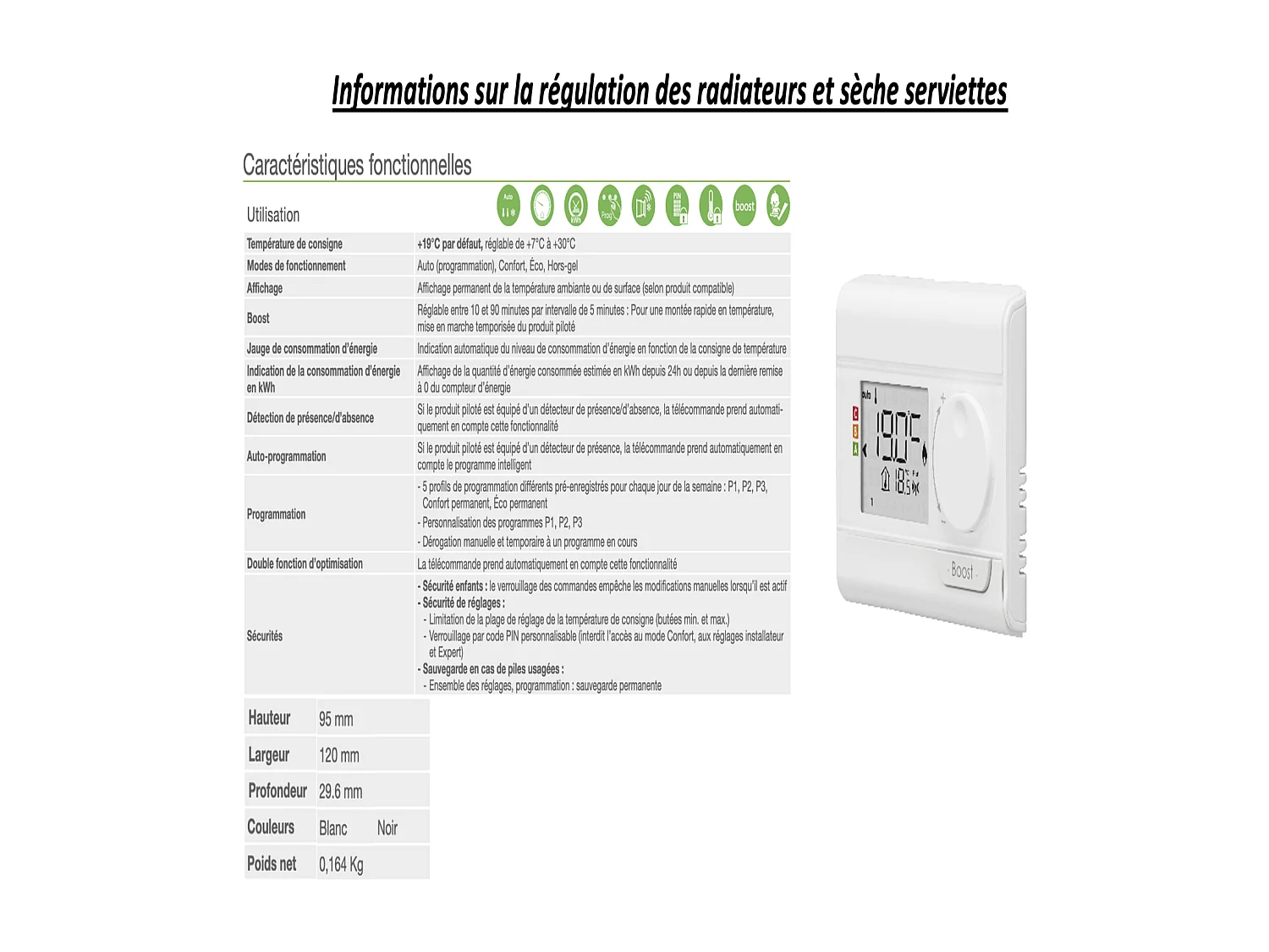 Radiateur électrique 800W vertical 180x40 cm – Monochrome vert mousse – I-MONOMOUSSE-ME-OB