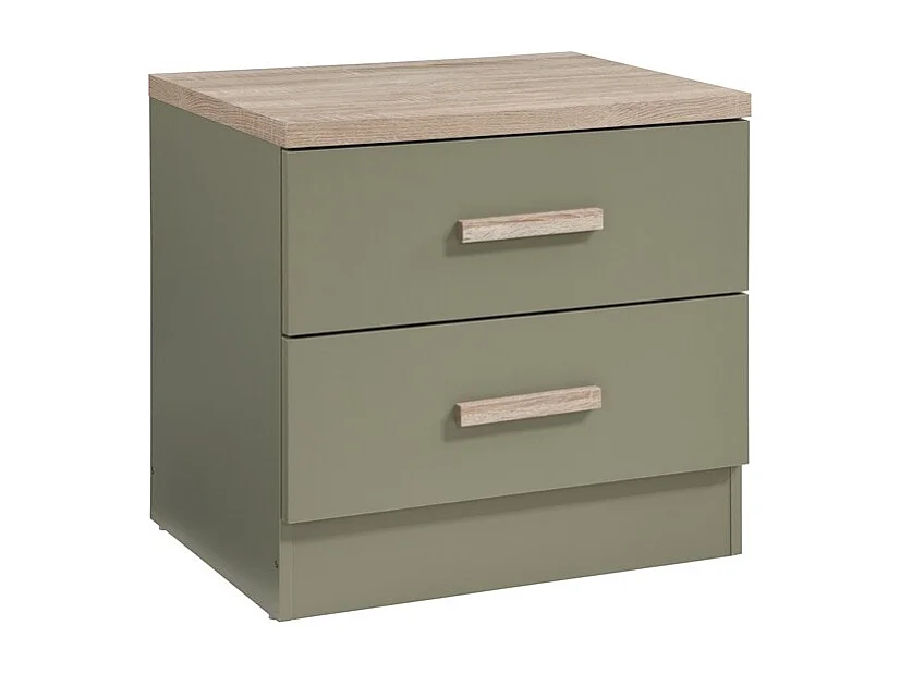 Lot de 2 tables de chevet avec 2 tiroirs – Vert - SKAIDO