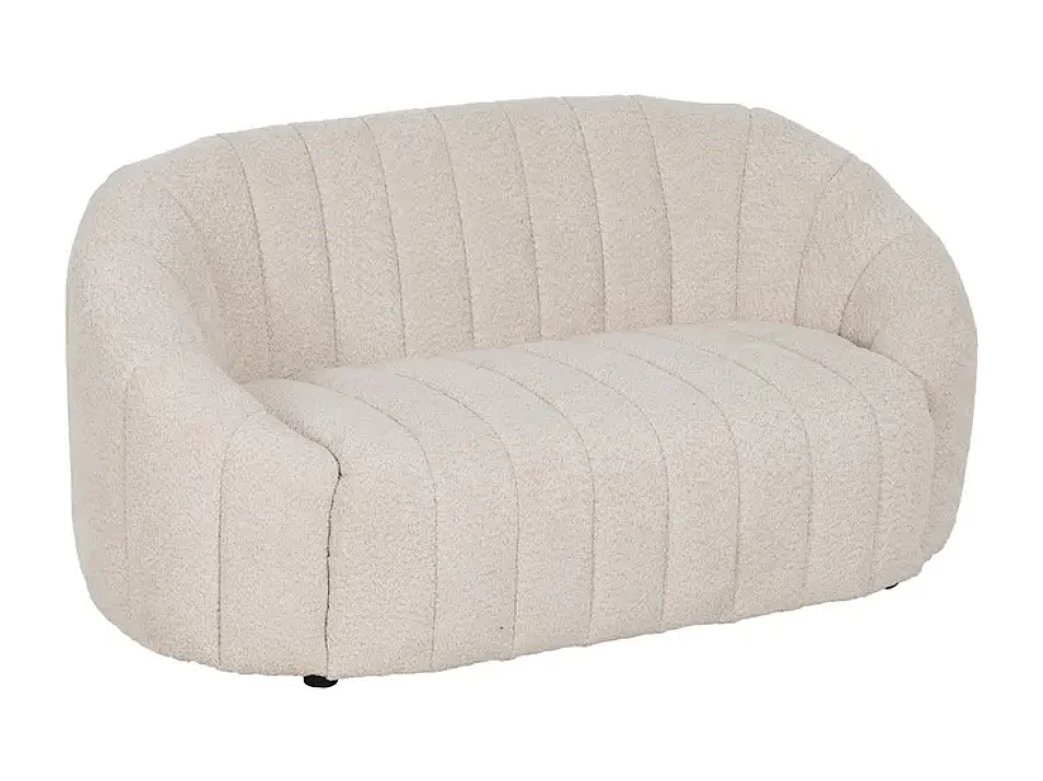 Canapé 2 places en étoffe beige PANDORELLE