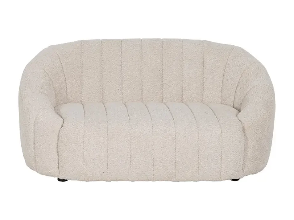 Canapé 2 places en étoffe beige PANDORELLE