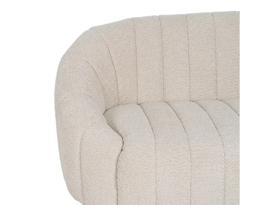 Canapé 2 places en étoffe beige PANDORELLE