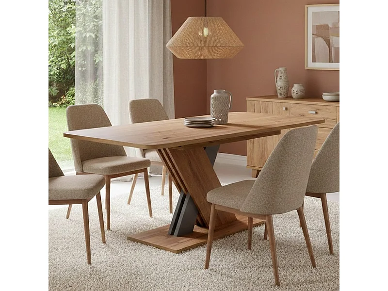 Table extensible chêne wotan 140 - 180 cm Zest