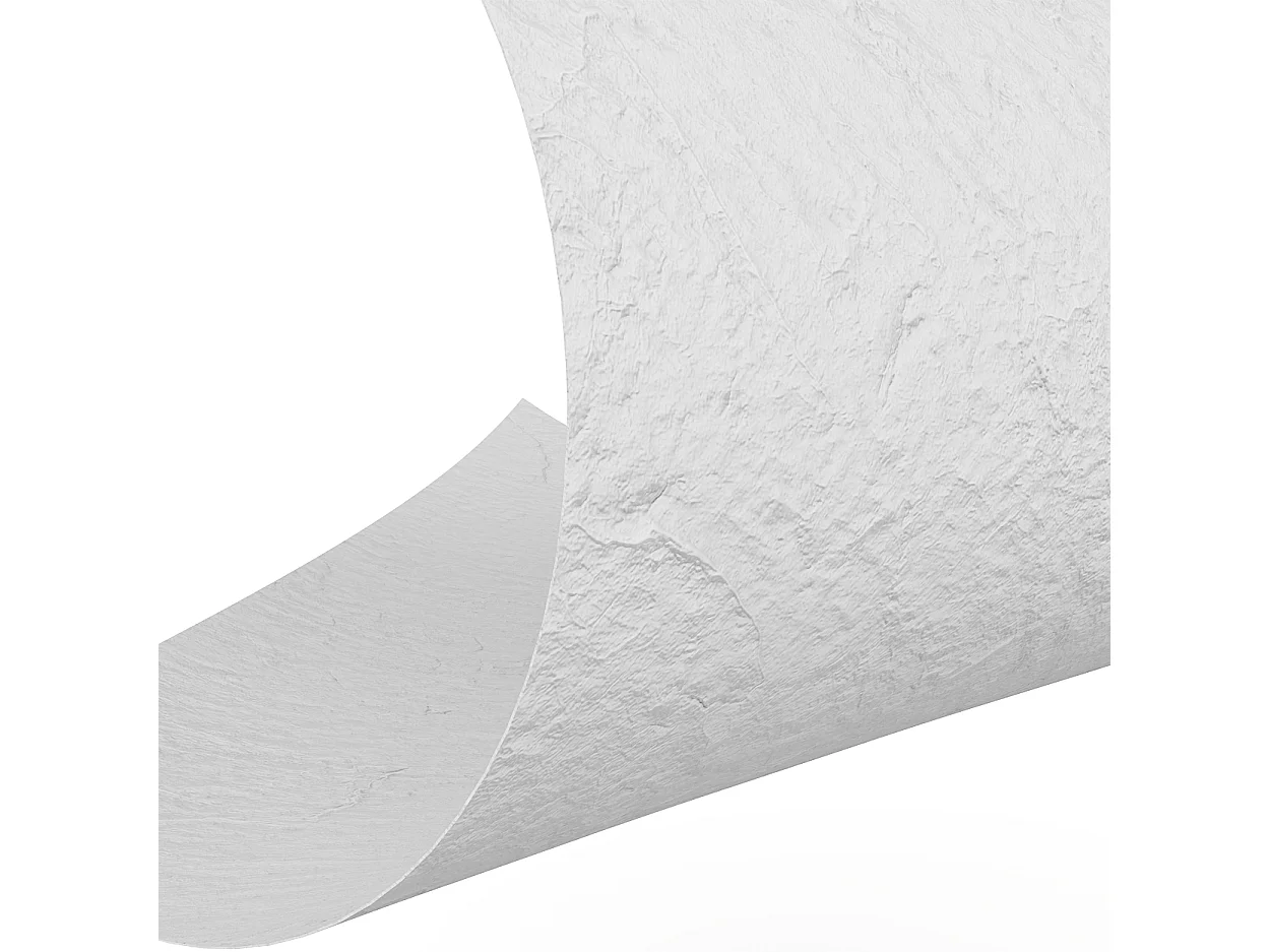 Feuille de pierre - Effet pierre naturelle - Pack de 5,76 m² - Lot de 8 pièces - L60 x H120 cm - blanc ivoire - SAMOVA