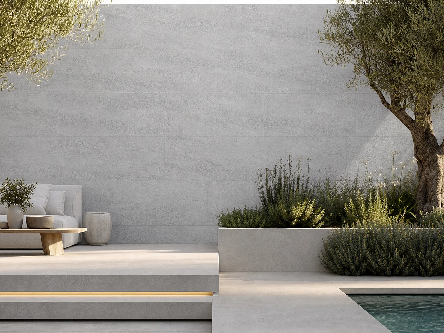Feuille de pierre - Effet sablé - Pack de 5,76 m² - Lot de 8 pièces - L59 x H120 cm - blanc ivoire - SAMOVA