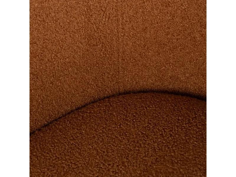 Fauteuil bouclé terracotta design chaleureux structure métal FALORIA