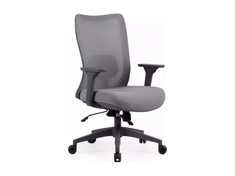 Chaise de bureau ergonomique pivotante mesh grise TILT multibloc soutien lombaire réglable YLA
