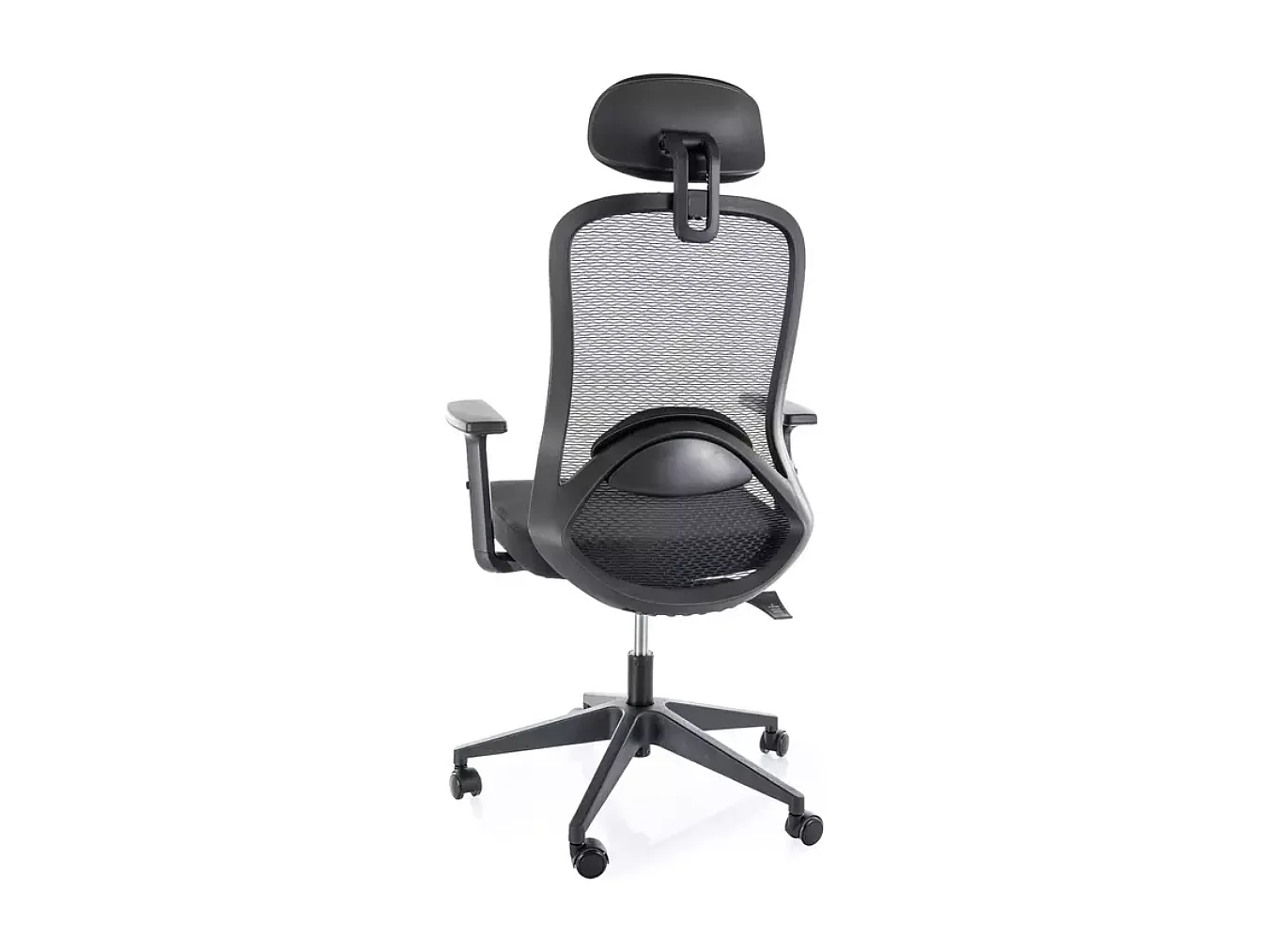 Fauteuil de bureau pivotant ergonomique noir dossier et appui-tête réglable LORE