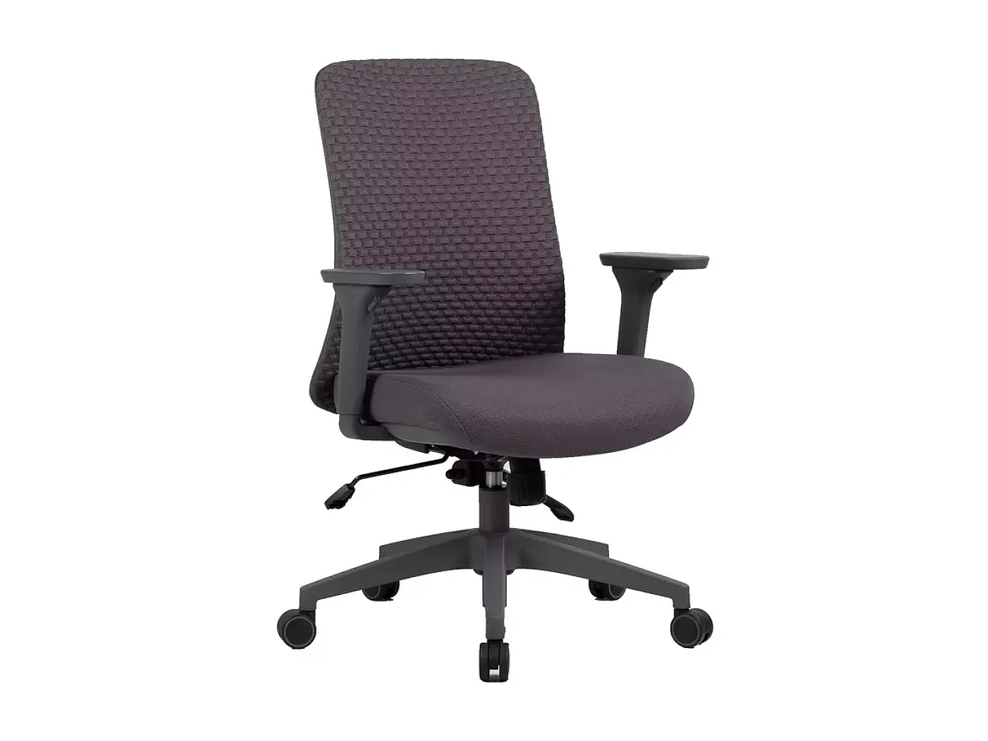 Chaise de bureau SON pivotante ergonomique tissu gris TILT multibloc support lombaire réglable