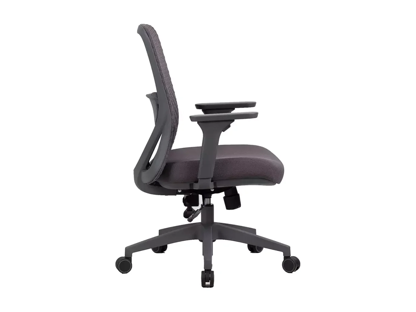 Chaise de bureau SON pivotante ergonomique tissu gris TILT multibloc support lombaire réglable