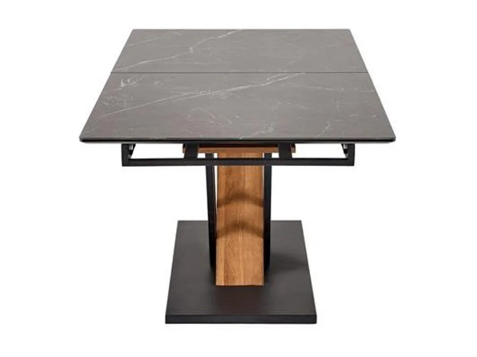 Table a manger design marbre noir 160 / 200 cm Urby