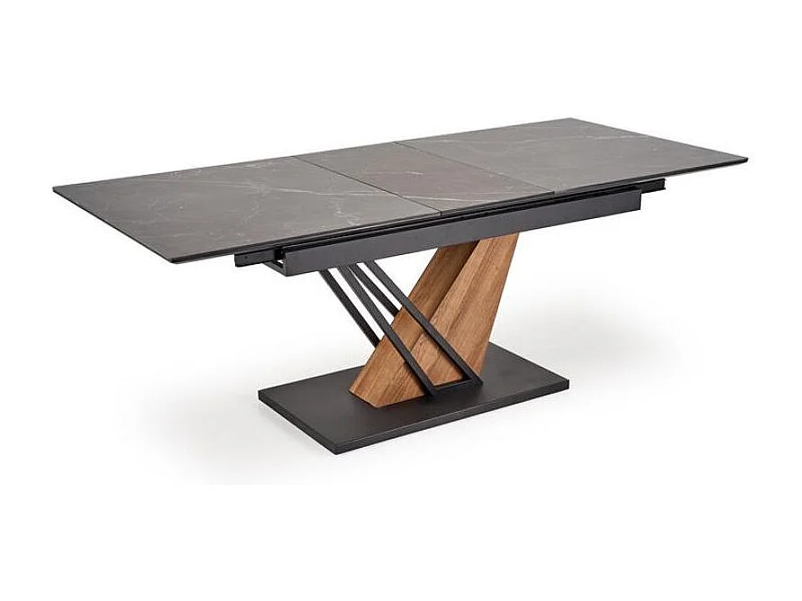 Table a manger design marbre noir 160 / 200 cm Urby