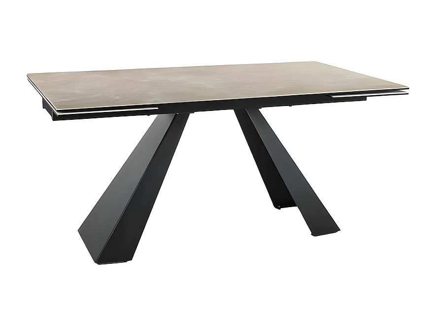 Table a manger céramique beige 160 - 240 cm Paula