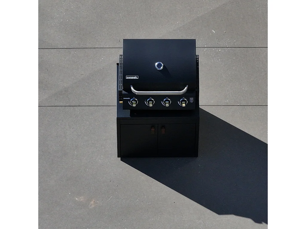 Cuisine extérieure acier 2 portes L75.5cm - Thira