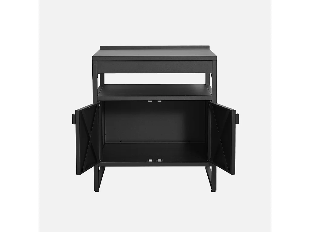 Cucina esterna 6 moduli acciaio inossidabile, nero