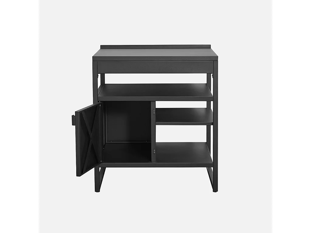 Cucina esterna 3 moduli acciaio inossidabile, nero