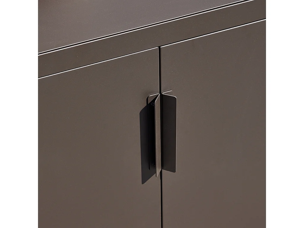 Cucina esterna in acciaio 2 porte 1 gancio, 80cm, nero