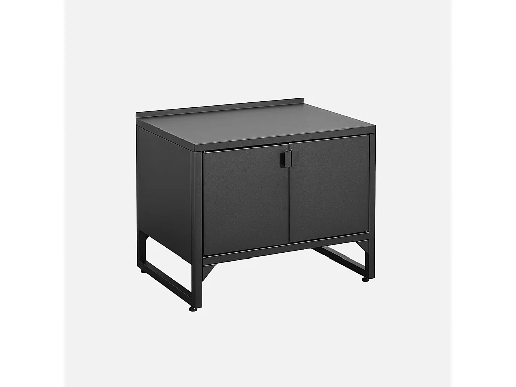 Cucina esterna in acciaio con 2 ante, 80cm, nero