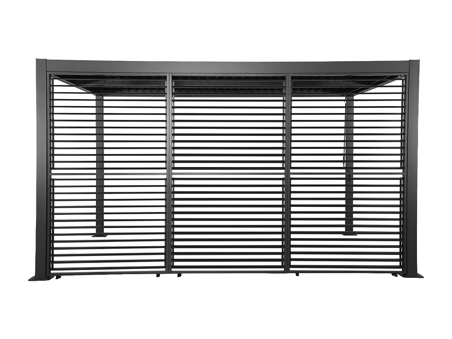 Pergola bioclimatica  3x4m in alluminio e acciaio + 3 persiane 1.3m