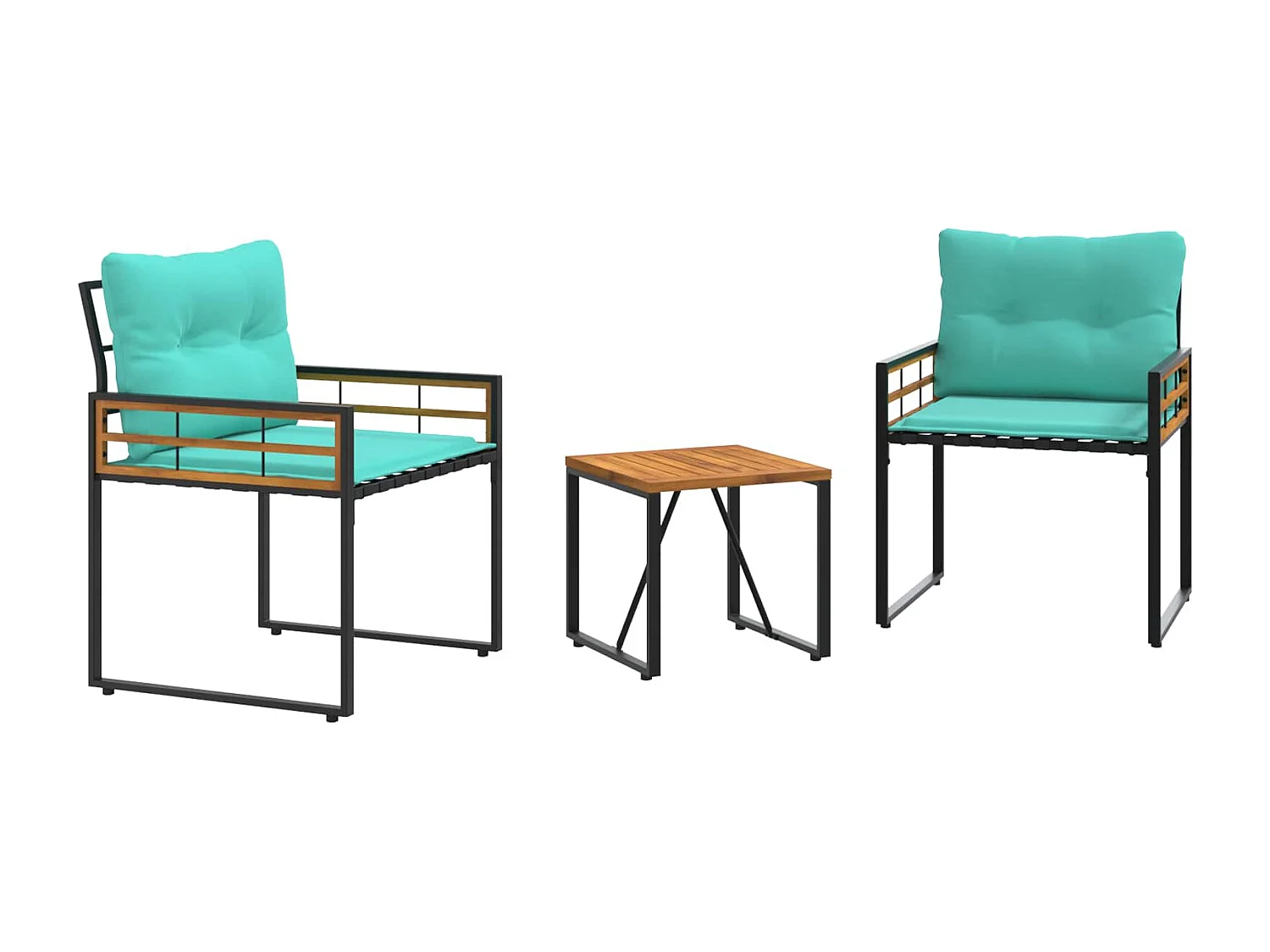 Juego de muebles de exterior con cojín 3 pcs Tuquesa