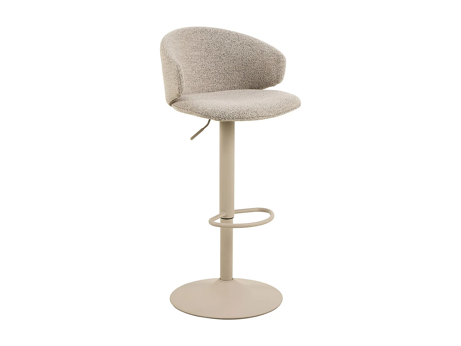 Ella Barhocker Drehfunktion und Gasfeder Bouclé Beige.
