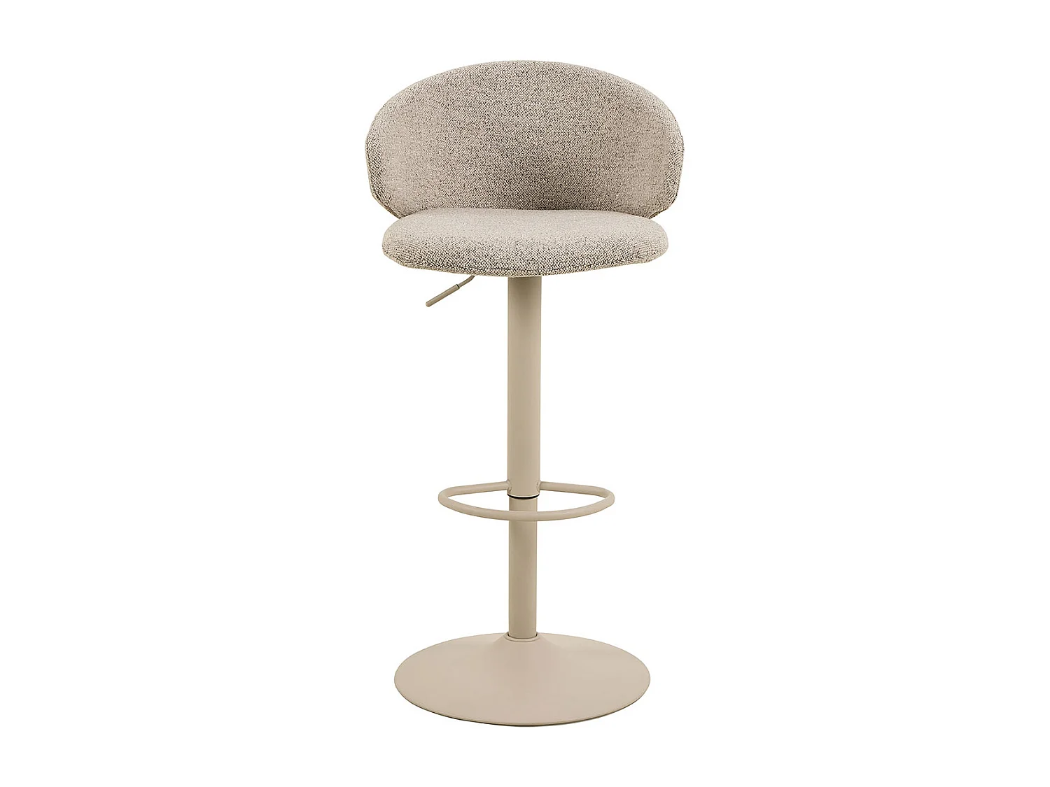 Ella Barhocker Drehfunktion und Gasfeder Bouclé Beige.
