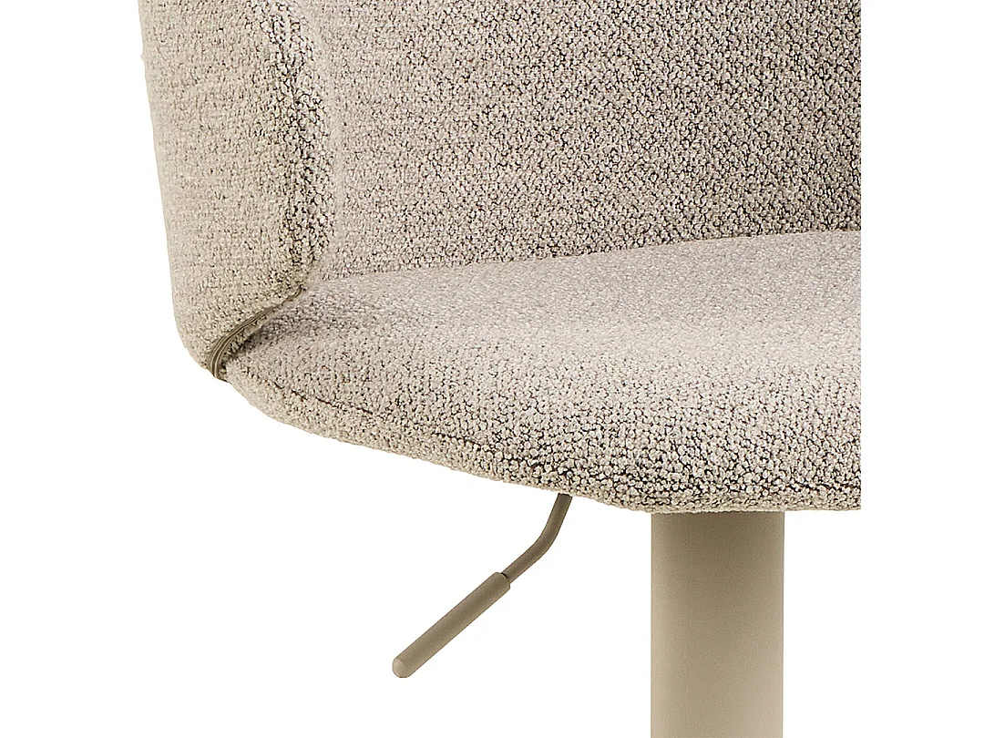 Ella Barhocker Drehfunktion und Gasfeder Bouclé Beige.