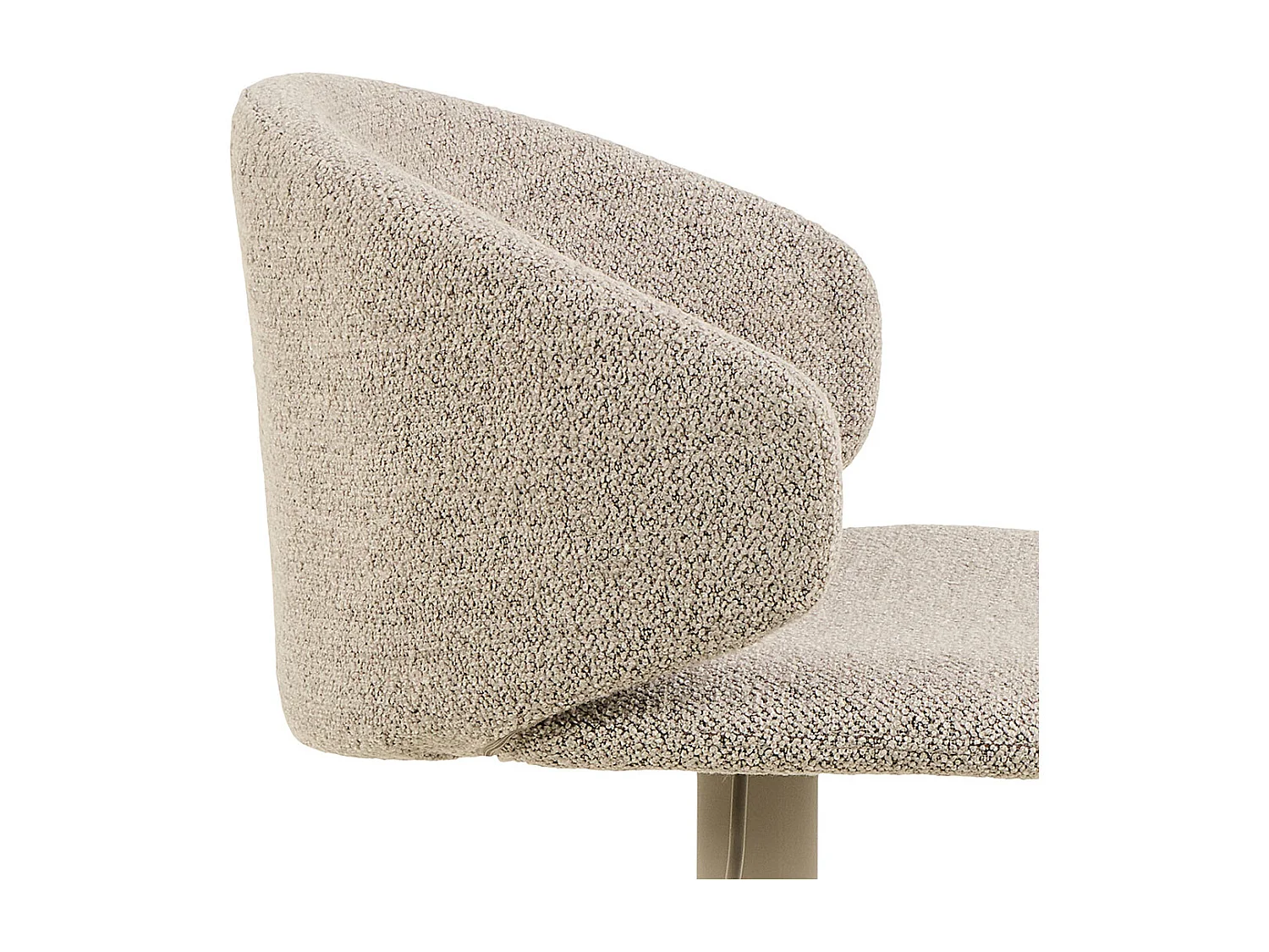 Ella Barhocker Drehfunktion und Gasfeder Bouclé Beige.