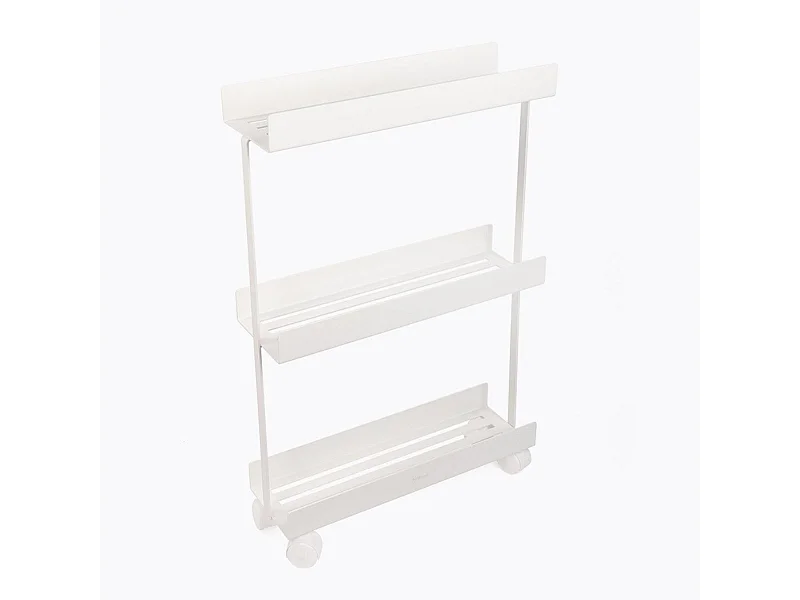 Desserte roulante 3 niveaux AURA Blanc - BATHBAZAAR