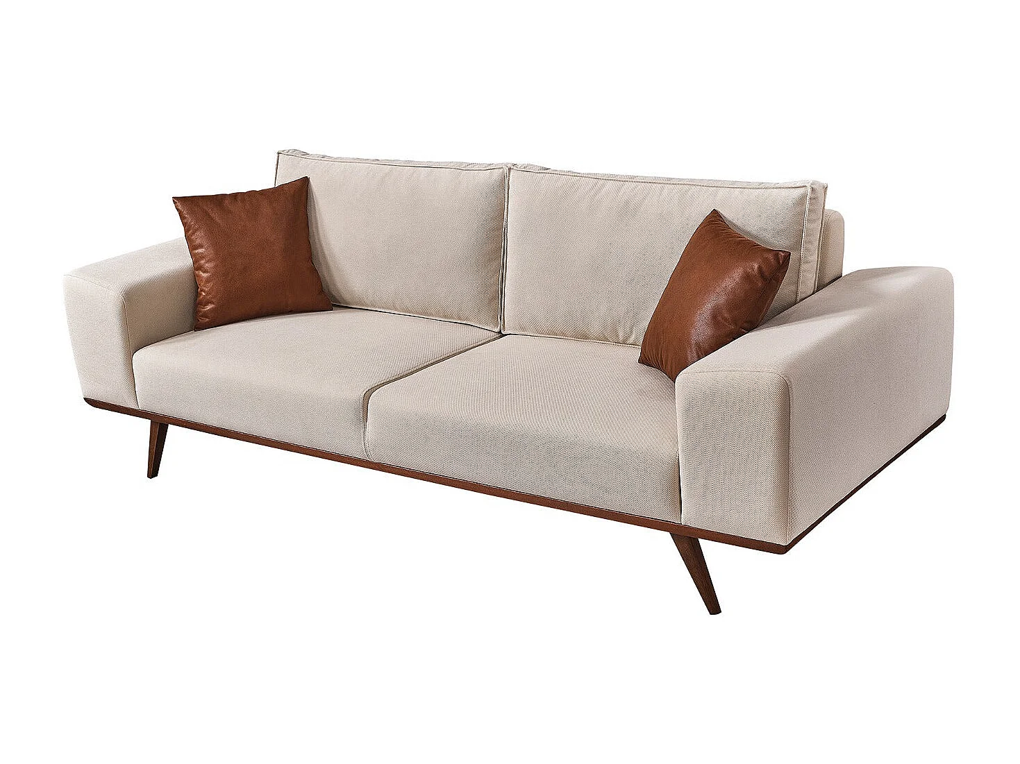 Set Divani Lucas – 2 Divani 3 posti + 1 Poltrona – Tessuto Chiaro