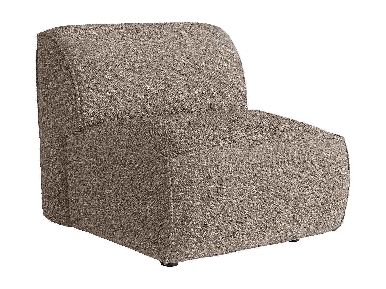 Fauteuil en tissu chenille taupe CAMILIO de Maison Céphy