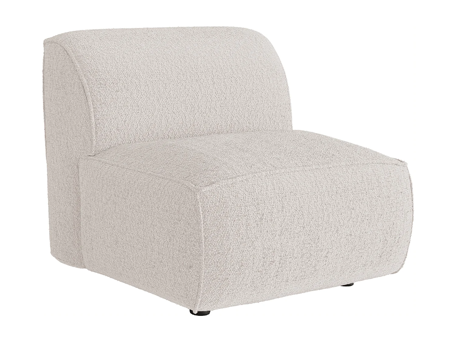 Fauteuil en tissu chenille beige CAMILIO de Maison Céphy