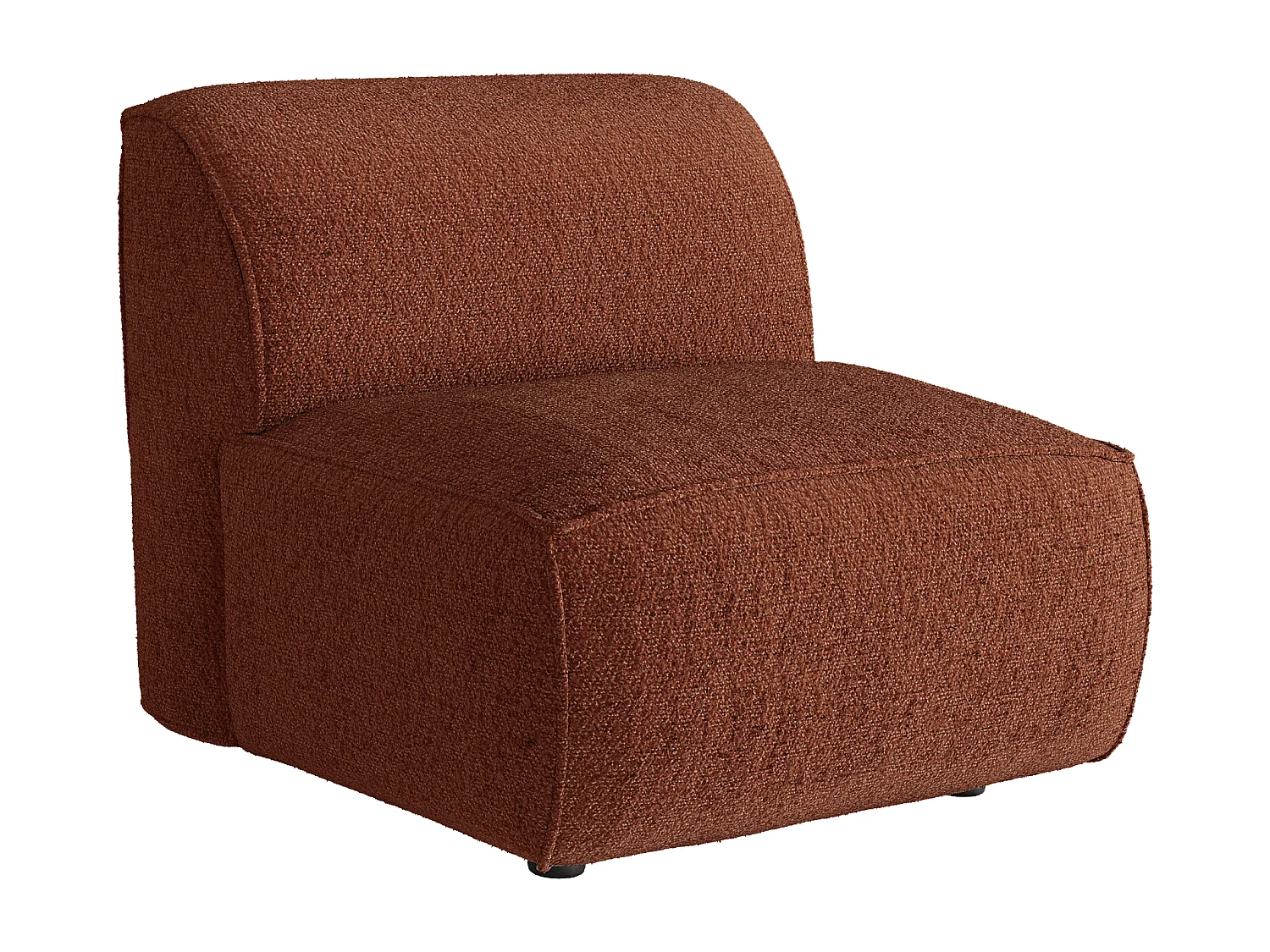 Fauteuil en tissu chenille terracotta CAMILIO de Maison Céphy