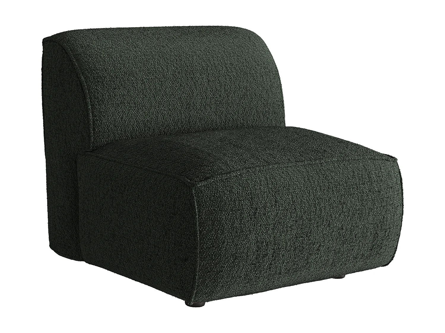Fauteuil en tissu chenille vert CAMILIO de Maison Céphy