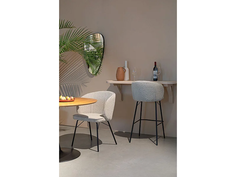 Chaises JOA en tissu bouclé - lot de 2