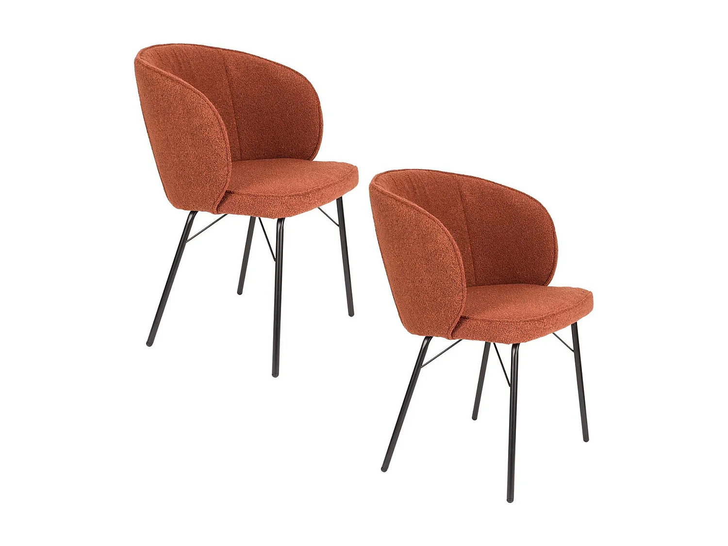Chaises JOA en tissu bouclé - lot de 2